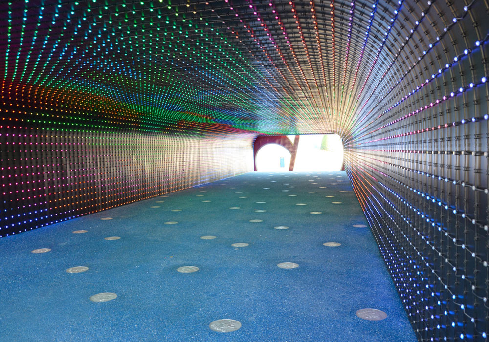 2014 Italy Gardaland Theme Park LED Tunnel