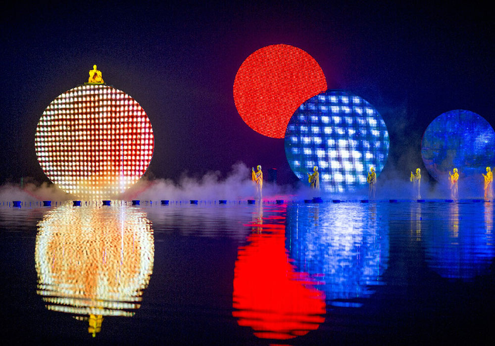 2018 Yunfu Six Buddha Ceremonies Moon-shaped Display