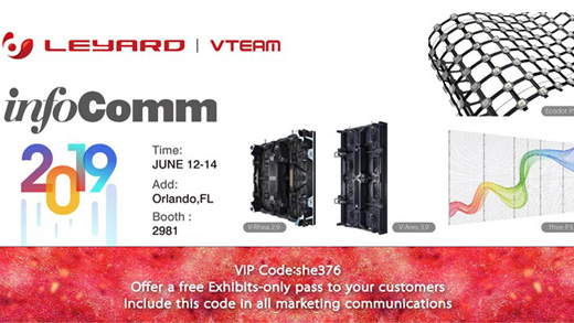 Welcome To Visit Leyard Vteam At Infocomm 2019